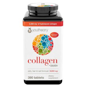 Viên uống Collagen Youtheory 390 viên Type 1, 2 & 3 +Biotin của Mỹ
