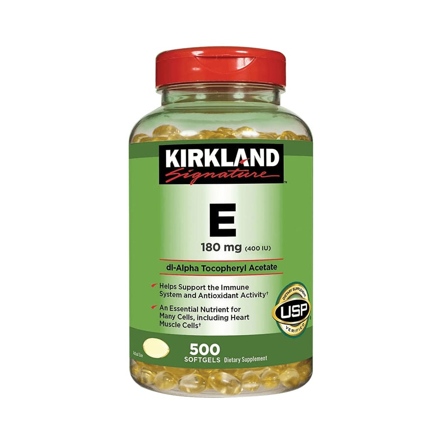 Vitamin E 400 IU Kirkland của Mỹ hộp 500 viên